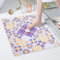 Duschmatte rutschfest 60x80cm, Weich Sicherheits Badematte mit Ablauflöchern, PVC-Luffa Massage Komfort Duschmatten für Antirutschmatte Nassbereiche, Schnell trocknend (Violett)