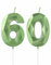 Grüne Kerzen zum 60th Geburtstag, 3D Grüne Zahl 60 Kerze für Kuchen, Frauen Männer 60th Geburtstag Dekorationen, Grüne Kuchendekorationen, Grüne Kerze Kuchen für Geburtstagsfeier Hochzeitstag