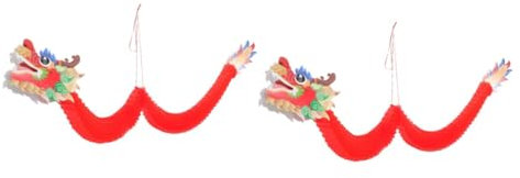 Ciieeo 2 Stück Chinesische Neujahrsdekorationen China Neujahrs Drachen Neujahrsdekoration Frühlingsfest Bevorzugung Chinesische Party Dekorationen Chinesische Dekorationen