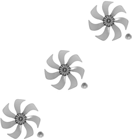 Mikinona 3stücke Ersatzventilatorblätter Für Standventilatoren Blättrig Transparente Schwarze Kunststoffblätter Leise Und Langlebig Passend Für Verschiedene Ventilatortypen