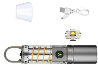 Sharplace LED Flashlight Zoomable Waterproof Handheld Lamp Flash Light Torch for Hiking Trekking Auto Maintenance Camping Night Walking, White Laser