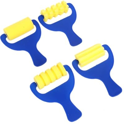 KGDUYC 4 pièces, pinceau éponge, set d'outils de peinture, tampons, outils d'apprentissage précoce de la peinture