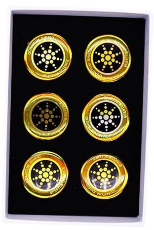 Generisch Handy Aufkleber für 5G Handy - Reduziert Ihre Wellenbelastung bis zu 96% Schutz Stickers Handystrahlung Blocker Tasche (Golden)