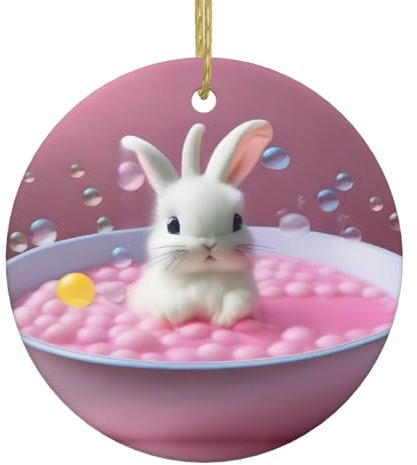 Seifenblasen-Baden-Motiv, Keramik, Weihnachtsdekoration, rund, hängende Anhänger, Geschenke für Weihnachten, Feiertage, Ornamente für Heimdekoration