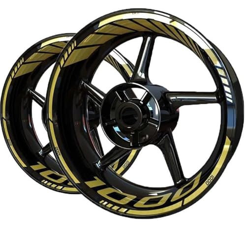 Moto Llantas Pegatinas Adhesivo Reflectante Para Rueda De Motocicleta, Calcomanías Para Buje, Cinta De Franja De Llanta, Accesorios Decorativos Para K&awasaki Z1000 Z 1000 Ruedas Calcomanías(Color 4)