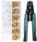 shengbowi Crimpzangen Set Flachsteckhülsen Flachsteckhülsenzange Spade Steckverbinder Krimpzange Tool Crimp Zange Crimpwerkzeug Presszange inkl Silikon Isolierungen elektrische Verbindungen
