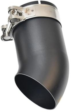 DZSLLOOI Auspuffblenden 1 Stück Matt Schwarz Auspuff 3 Zoll Schalldämpfer Endrohr Silber 45 Grad Biegung Für 76MM Rohr Endrohrblenden Blende(Schwarz)