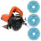 Générique - SCIE CIRCULAIRE A EAU ET SEC 125 mm COUPE CARRELAGE CERAMIQUE 1400 W + 3 DISQUES