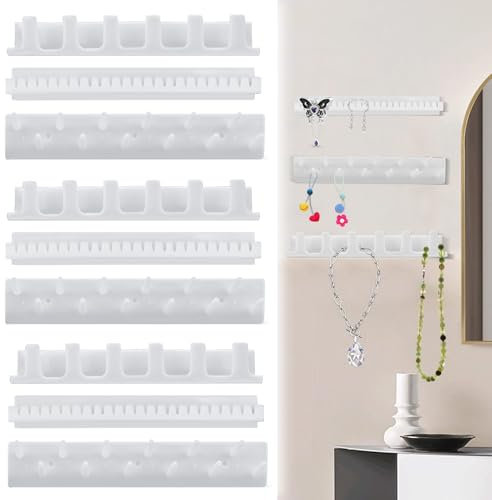 Mur Bijoux Cintre Crochets Crochets Adhésifs Porte Bijoux Colliers Crochets Étagère Murale Cintres Pour Colliers Et Boucles D'oreilles Présentoir À Bracelets