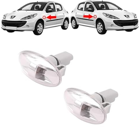 appRUN 2x Side Marker Indicator Repeater Light Lamp For Peugeot 1007 107 206 307 Expert Partner Citroen C1 C2 C3 C5 Xsara Dispatch Berlingo 6325G3