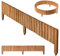 KADAX Bordure de pelouse en bois flexible - 116 x 15 cm - Bordure de parterre - Clôture de jardin flexible - Bordure de tonte - Marron clair