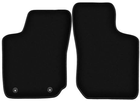 Wielganizator Velours Vorne Fußmatten passend für Opel Corsa B (1993-2001) | Qualität: Basic - Genaue Passform, rutschfeste Untregrund 2-teilig - Schwarz