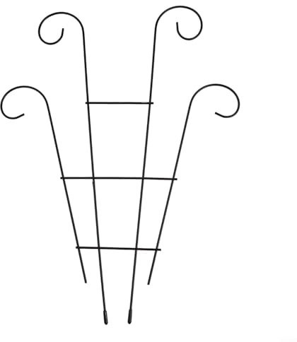 Zilimontt Plant Trellis For Climbing Plants Outdoor, Coated Fan Pot Trellis Garden Metal Support Stake,Mini Climbing Plant Supports For Indoor Outdoor Vines Flower Vegetable