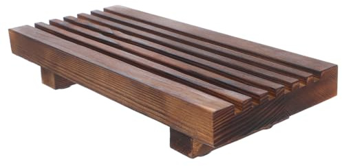 Cabilock Holztablett Für Badezimmer Ablage Rustikales Kosmetiktablett Organizer Für Seifenspender Und Waschbeckenzubehör Dekorativer Holzständer Für Kleine Räume 8.66X3.94X1.57In