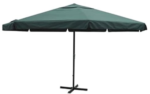 Holamys Großer Sonnenschirm Grün, 500 cm Aluminium Terrassenschirm mit Kurbelmechanismus, UV-Schutz für Garten, Balkon und Außenbereich, Wasserabweisend