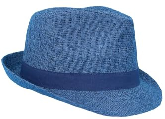 Chums Men's Lightweight Straw Trilby, Summer Style Woven Straw Hat