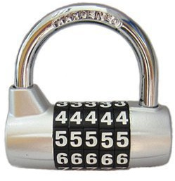 Cadenas à code 5 chiffres BaouRouge 65mm (Gris/Argent)