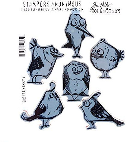 Art Gone Wild CMS212 Stampers Anonymous Verrückte Vögel Stempel, Synthetic Material, mehrfarbig, 24.5 x 19 x 0.6 cm