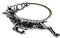 A60 Springing Hirsch English Pewter Damen-Ring verstellbar handgefertigt in Sheffield