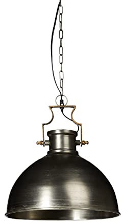 Relaxdays Hängeleuchte Industrie matt groß HBT ca. 145 x 40,5 x 40,5 cm Hängelampe mit großem glockenförmigen Lampenschirm im Industriestil Pendelleuchte aus Metall Pendellampe E27 bis 40W, anthrazit