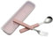 VANRA Juego de Cubiertos para Niños de 2 Piezas de Acero Inoxidable 18/10 - Tenedor y Cuchara Con Estuche de Viaje (Rosa)