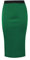 Unbranded New Ladies Women's Plain Midi Pencil Skirt Bodycon Stretch Jersey Office Skirt Size 8-26 (UK XL/XXL 20-22, Green)