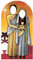 Fan Pack - Gold Nativity Scene Adult Stand-In Lifesize Cardboard Standup Standup - Plus 20x25cm Star Photo