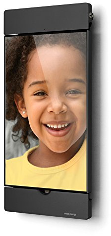 smart things solutions s08.4 b sDock mini - Abschließbare, um 90° drehbare Wandhalterung, Ladestation, Fotorahmen für iPad mini 4+5 Schwarz