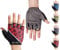 FULL GRIP Halbfinger Fahrradhandschuhe für Männer & Frauen mit stoßdämpfender, Rutschfester und widerstandsfähiger Handinnenfläche für den Radsport inkl. gratis Trainings E-Book (Rot, S)