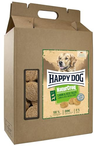 Happy Dog 60743 - NaturCroq Lamm-Reis-Taler - Vollkorn-Snack für mittlere und große Hunde- 5 kg Inhalt