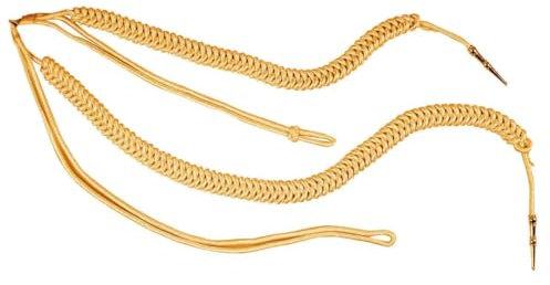 Deitert Fangschnur 2 Breitgeflechte mit Spitzen (Gold oder Silber) Gold