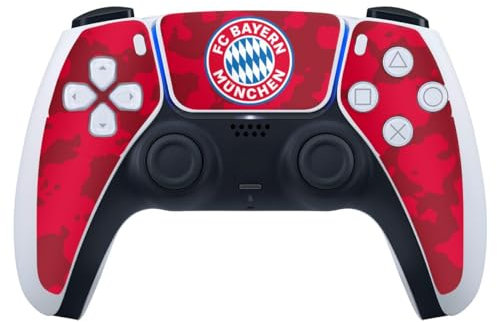 DeinDesign Skin kompatibel mit Sony Playstation 5 Controller PS5 Folie Sticker FC Bayern München Camouflage FCB