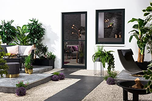 Insektenschutz Fliegengitter Fenster Alurahmen Culex PROFI QUALITÄT Master Slim 3 Farben 4 Größen SLIM NEU 1A Profiqualität (100x120, anthrazit)