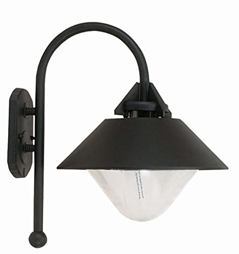 Licht-Erlebnisse Rustikale Außenwandleuchte KAILIDA AluminiumIP44 nostalgisch E27 Außenlampe Laterne Garten Haus Hof