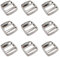 Nifocc 10 Pcs Metal Ladder Lock Buckle Slider Adjustable Webbing Strap Release Buckles Adjustable Zinc Alloy Buckle for Backpack Strap Accessories 1 inch 25mm Silver