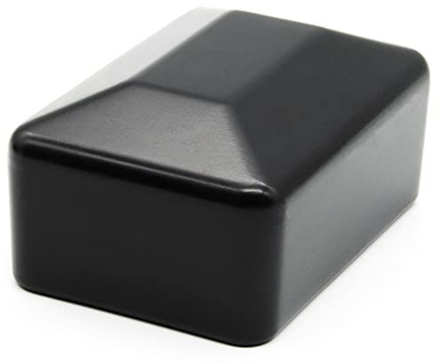 Enkotrade 4 Stück Zaunkappen Schwarz für Außenmaß 20x30 mm, Rohrkappen aus hochwertigem Kunststoff, Pyramide Rechteckig Zaunpfostenkappen Pfahl Deckel Zaunabdeckung