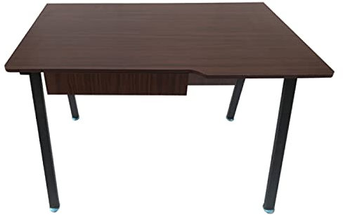 VDD Schreibtisch Computertisch Tough - industrielles Vintage-Design - schwarzes Metall braunes Holz