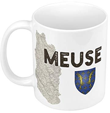 Fabulous Keramische Becher 325ml Maas 55 Departement Bar-le-Duc Carte Ancienne Est Frankreich