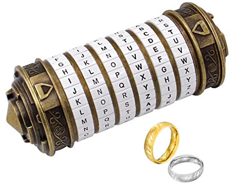 Cryptex Puzzleboxen, Da Vinci Code Mini-Cryptex-Schloss mit versteckten Fächern für Jahrestag, Valentinstag, geheimnisvolle Geburtstagsgeschenke für Familie und Freunde