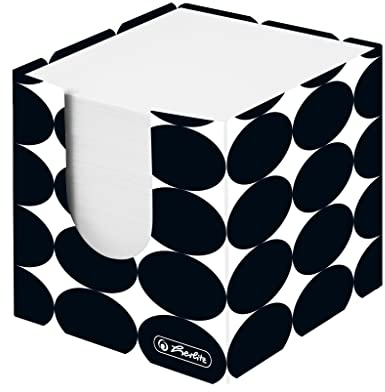 50040100 herlitz anteckningslåda, 700 ark, 9 x 9 cm, motiv: Just svart, 1 st
