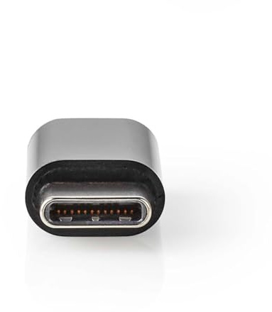 Nedis USB-C Adapter, Compact Plug and Play for Syncing, Charging and AV Support, Black - Convert Micro USB-B Cable to USB-C 2.0