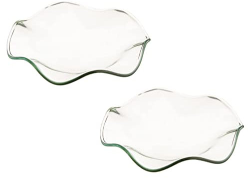 Yardwe Ölwärmer, Glasschale für Diffusor, Duftlampe, 2 Stück, Ersatz-Volant, Ölwärmer, Geschirr, Wachswärmer, Ersatzschale, Wachs-Schmelzwärmer, Glasschale, S