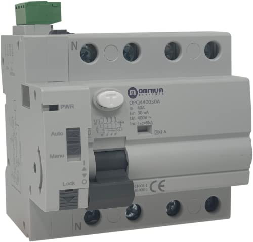 OMNIUM ELECTRIC - PROTEC Interruptor Diferencial Auto Rearmable 6kA, 4P - 40A, 30mA Clase A Superinmunizado (4 Polos)