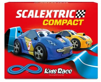 Scalextric - Circuito COMPACT - Pista de Carreras Completa - 2 coches y 2 mandos 1:43 (Kids Race)