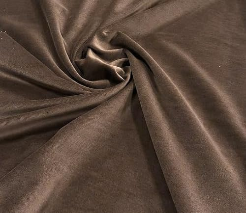 Tende Arredo Tessuto Velluto Metraggio Altezza 3 Metri ottimo per Tappezzeria Morbida Fodera Divani Cuscini Tende a Caduta Mantovane (MARRONE)