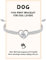 J.Endéar Hund Pfoten Armband für Damen Mädchen Silber 925 Kordel Verstellbare Armband Handgefertigter Geflochtener Kette, Pfoten Schmuck Geschenk für Hundeliebhaber, Grau