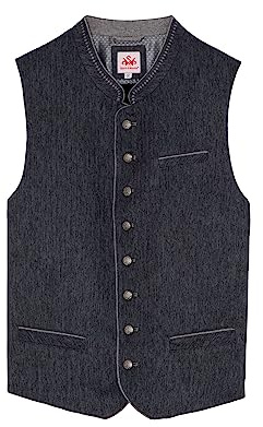Spieth & Wensky Herren Moderne Trachtenweste mit trendigen Kontrastbesätzen Bodensee