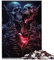 Puzzles Totenkopf Herz Puzzles 1000 Teile für Erwachsene und Kinder von Papppuzzles für Erwachsene Kinderspielspielzeug 10,27 x 20,47/26 * 38cm.