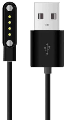LKHSYAN Smart Watch Charger Magnetic 4 Pin Universal Smart Watch Charger Charging Cables for Smart Watch GT88 G3 KW18 Y3 KW88 GT68 (Black)