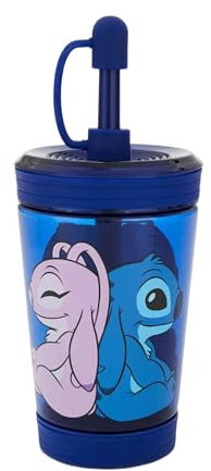 Divas World Lilo & Stitch Angel Mini gobelet de voyage en verre portable 480 ml